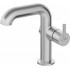 Basin mixer with rectangular spout