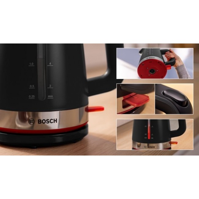 Bosch TWK4M223 electric kettle 1.7 L 2400 W Black Bosch TWK4M223 electric kettle 1.7 L 2400 W Black