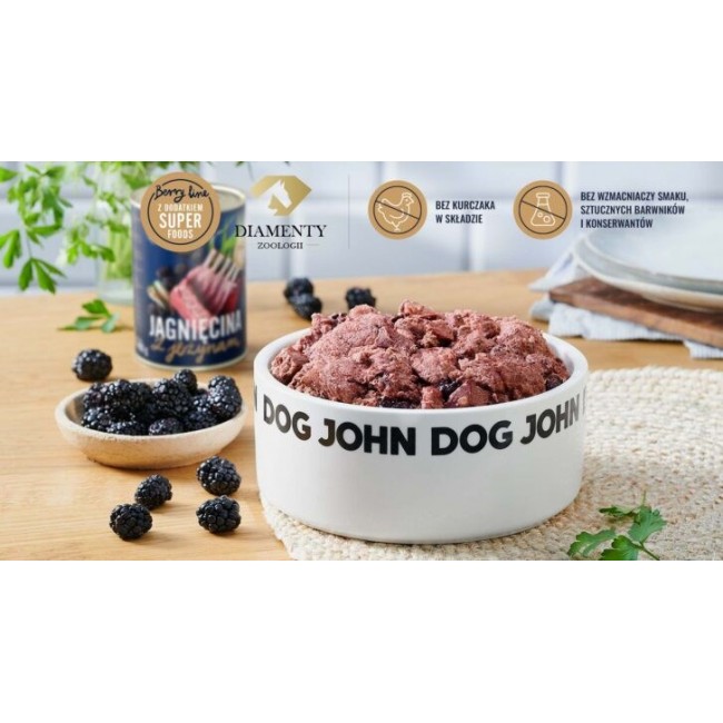 JOHN DOG Berry Line Lamb with blackberries - wet dog food - 400g JOHN DOG Berry Line Lamb with blackberries - wet dog food - 400g