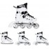 NH10905 4in1 WHITE LED SIZE M. S(31-34) INLINE SKATES WITH DIM. NILS EXTREME HOCKEY BLADE