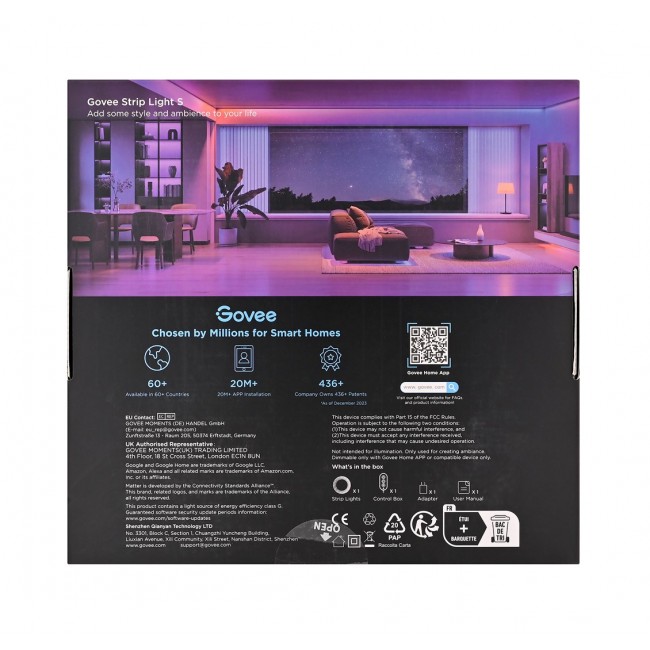 Govee Strip Light S Segmented Smart strip light Wi-Fi/Bluetooth 36 W Govee Strip Light S Segmented Smart strip light Wi-Fi/Bluetooth 36 W