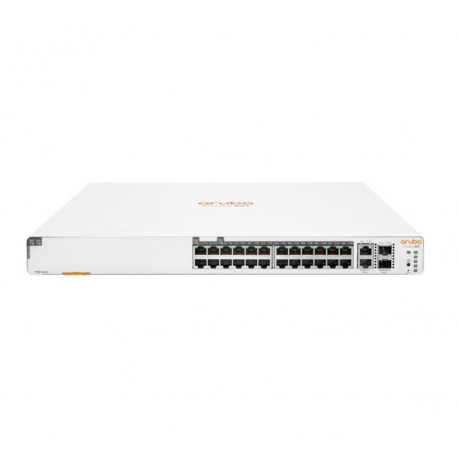 HPE Aruba Networking Networking Instant On Switch 20p Gigabit CL4 4p Gigabit CL6 PoE 2p 10GBT 2p SFP+ 370W 1960