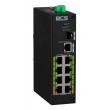 BCS BCS-L-SP08E01G-1SFP(2) Unmanaged Fast Ethernet (10/100) Power over Ethernet (PoE) DIN rail Black