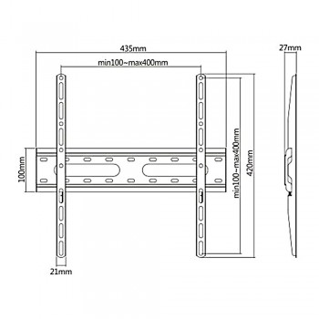 Economy TV mount Maclean, max VESA 400x400, 32-55