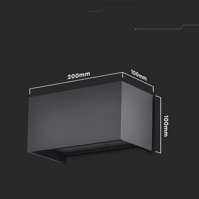 LED wall luminaire V-TAC VT-8125-B-N 24W IP65 4000K 2720lm (SKU 2978) Black LED wall luminaire V-TAC VT-8125-B-N 24W IP65 4000K 2720lm (SKU 2978) Black