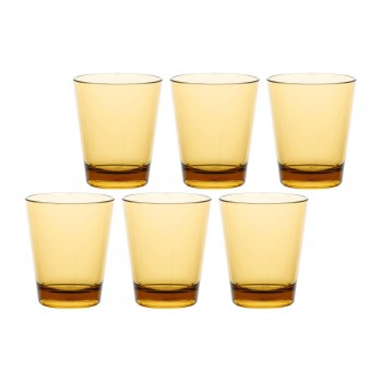 ROSE&TULIPANI FIABA Set of 6 Acrylic Glasses 440 ml, Amber