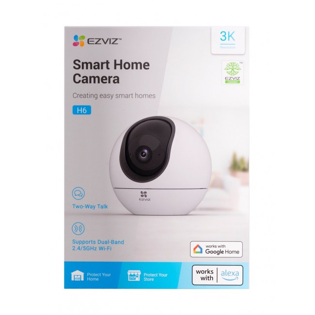EZVIZ H6 Spherical IP security camera Indoor 2880 x 1620 pixels White EZVIZ H6 Spherical IP security camera Indoor 2880 x 1620 pixels White