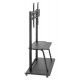 Manhattan TV & Monitor Mount, Trolley Stand, 1 screen, Screen Sizes: 37-100