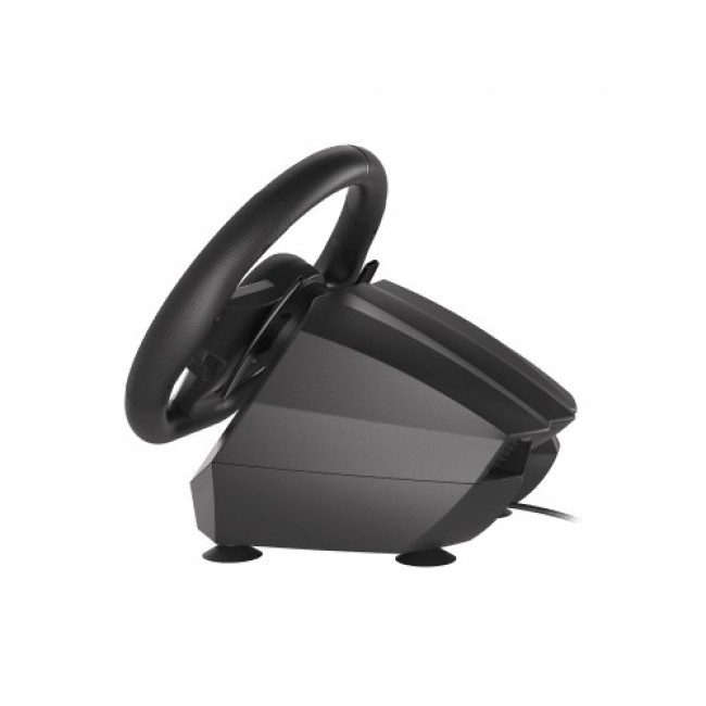 GENESIS Seaborg 400 Black, Silver USB Steering wheel + Pedals Nintendo Switch, PC, PlayStation 4, Playstation 3, Xbox 360, Xbox One, Xbox One S, Xbox One X