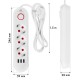 Maclean power strip, 3 socket extension + 3xUSB, 110-240V AC 50/60Hz, 2.1A max 2500W, 1.5m, white, MCE394 W Maclean power strip, 3 socket extension + 3xUSB, 110-240V AC 50/60Hz, 2.1A max 2500W, 1.5m, white, MCE394 W