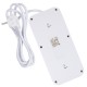 Maclean power strip, 6 socket extension + 4xUSB, 110-240V AC 50/60Hz, 2.1A max 2500W, 1.5 m, white, MCE389 W