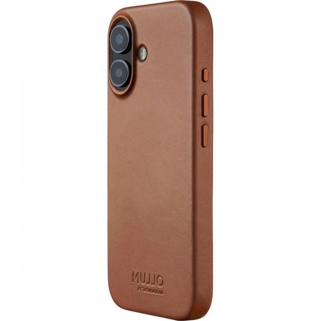 Mujjo Full Leather Case MagSafe Case for iPhone 17 Brown