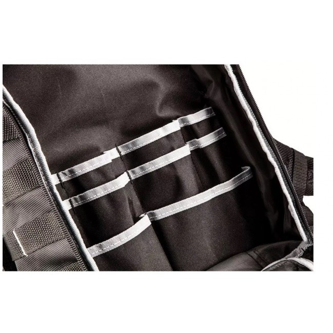 Neo Tools assembler backpack 4 external and 18 internal pockets, adjustable straps