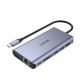 UNITEK uHUB O8+ Wired USB 3.2 Gen 1 (3.1 Gen 1) Type-C Grey UNITEK uHUB O8+ Wired USB 3.2 Gen 1 (3.1 Gen 1) Type-C Grey