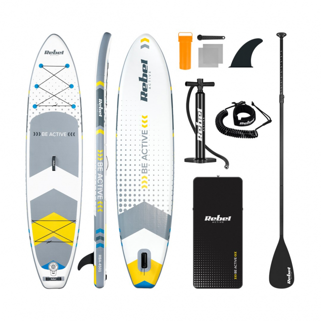REBEL ACTIVE inflatable SUP board, 350x81x15cm, white REBEL ACTIVE inflatable SUP board, 350x81x15cm, white