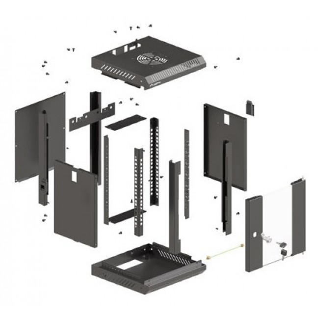 Lanberg WF11-3306-10B rack cabinet 6U Wall mounted rack Black Lanberg WF11-3306-10B rack cabinet 6U Wall mounted rack Black
