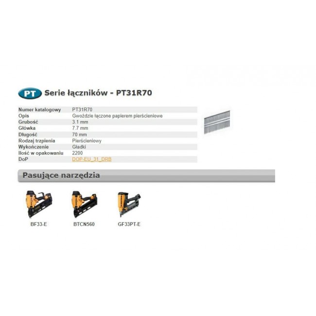 BOSTITCH GWO DZIE PT 33` 70mm RING