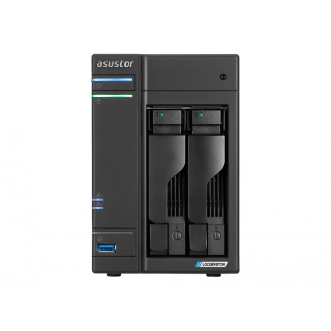 Asustor LOCKERSTOR 2 Gen2 + (AS6702T v2) NAS Desktop Intel Celeron N5105 4 GB DDR4 0 TB ADM Black