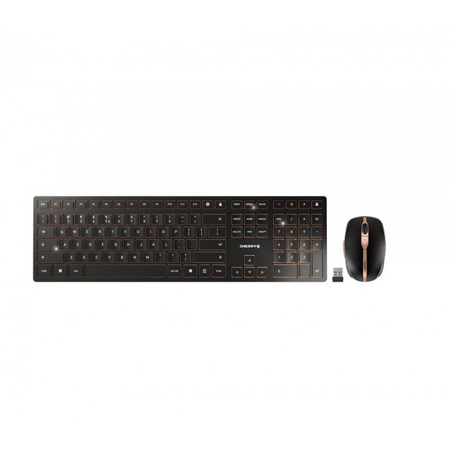 CHERRY DW 9100 SLIM keyboard Mouse included Universal RF Wireless + Bluetooth QWERTY US English Black CHERRY DW 9100 SLIM keyboard Mouse included Universal RF Wireless + Bluetooth QWERTY US English Black