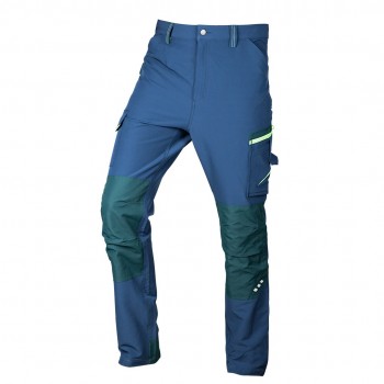 Spodnie robocze Mix&Match, 4 way stretch, granatowo-zielone, rozmiar XXXL