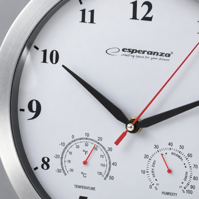 Esperanza EHC008W Mechanical Wall Clock, Round, White Esperanza EHC008W Mechanical Wall Clock, Round, White