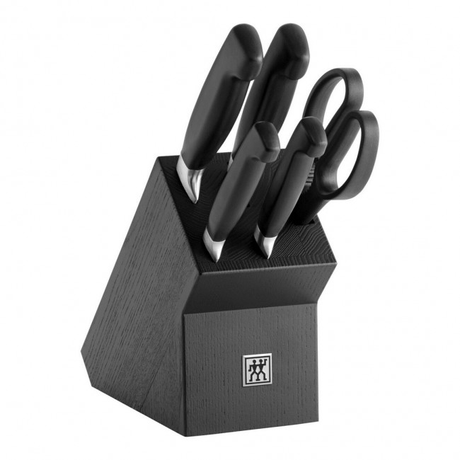 Set of 4 knives in a block Zwilling Four Star - Black
