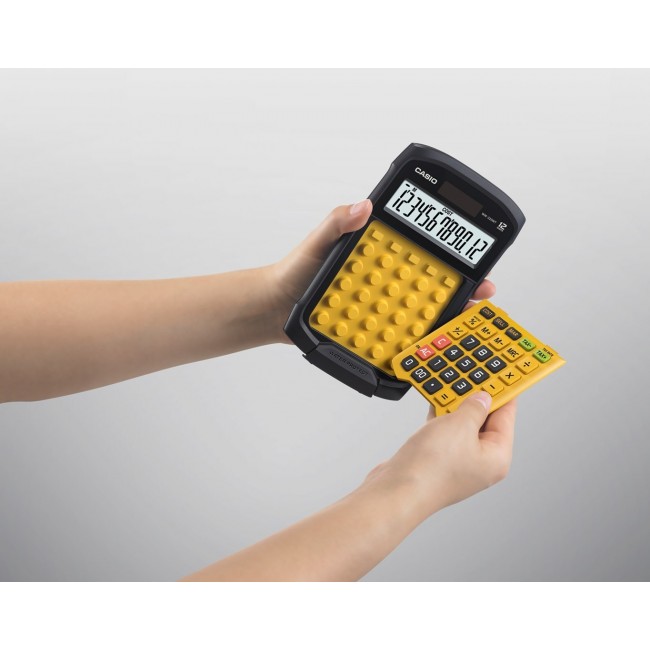 CASIO OFFICE CALCULATOR WATERPROOF WM-320MT-S, 12-digit display, removable keyboard.