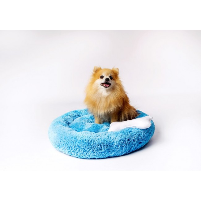 GO GIFT Shaggy blue M - pet bed - 57 x 57 x 10 cm