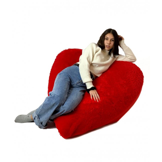 Sako bag pouffe Heart red XXL 140 x 100 cm