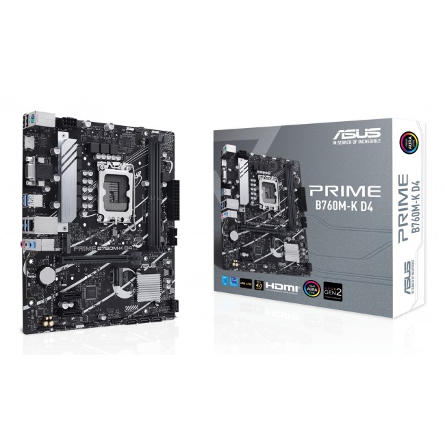 ASUS Prime B760M-K D4 Intel B760 LGA 1700 micro ATX motherboard ASUS Prime B760M-K D4 Intel B760 LGA 1700 micro ATX motherboard