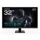 GIGABYTE GS32QA 32 QHD Gaming Monitor - 2560 x 1440, 180Hz, 1ms, 300 cd/m , FreeSync Premium, HDR Ready, HDMI 2.0, Displayport 1.4
