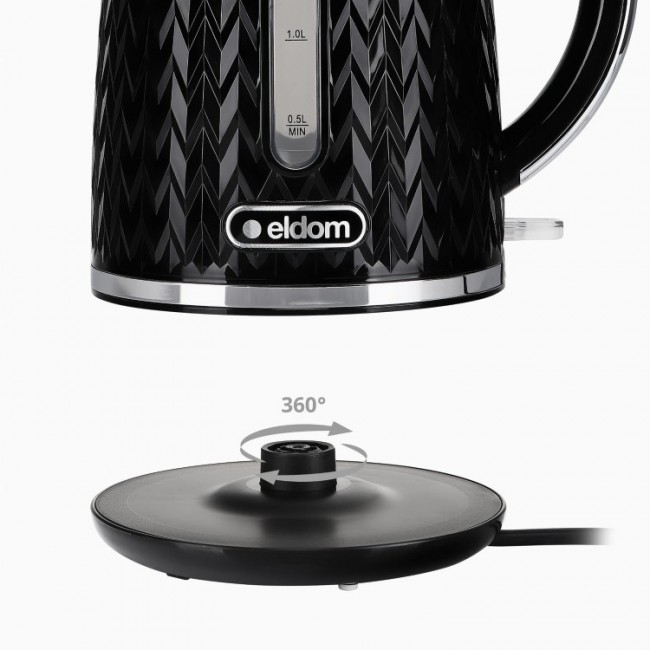 NELO kettle, capacity 1.7 l, power 2000 W, black