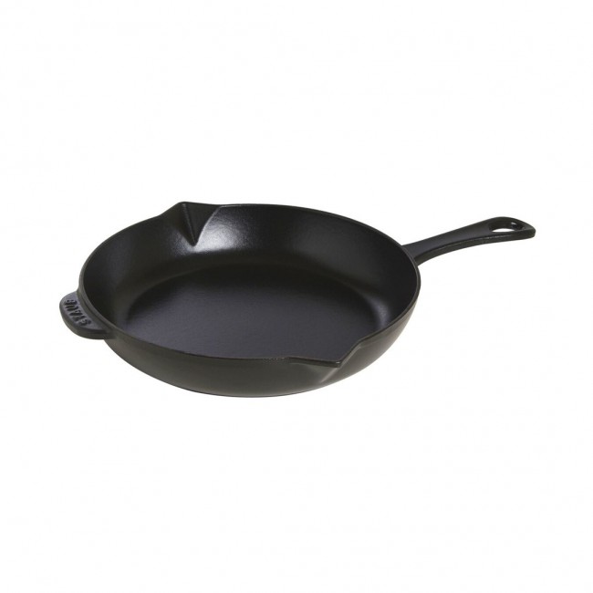 Staub Cast Iron Skillet with Metal Handle - 26 cm, Black Staub Cast Iron Skillet with Metal Handle - 26 cm, Black