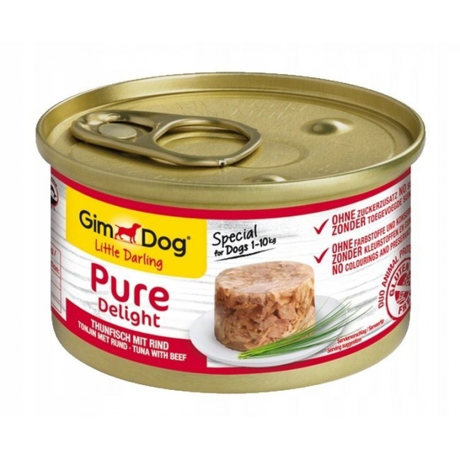 GIMDOG Little Darling Pure Delight Tuna with beef - wet dog food - 85g