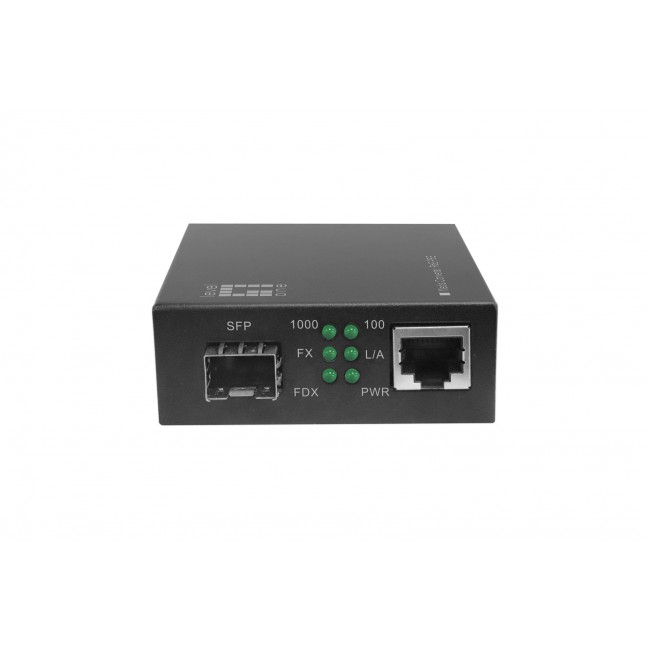 LevelOne RJ45 to SFP Gigabit Media Converter, PoE PSE
