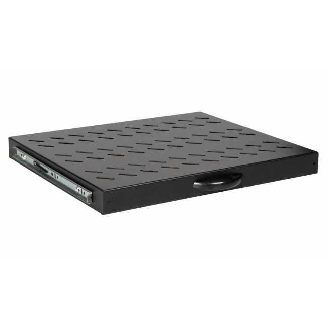 Equip Sliding Shelf 19', 1U, 600MM, Black