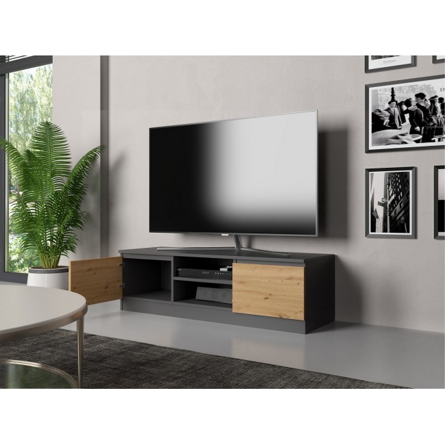 Topeshop RTV 120 ANTR/ARTIS TV stand/entertainment centre 2 shelves