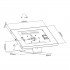 Maclean MC-475W Tablet Advertising Mount, Wall/Desk Mount with Locking Device, Compatible with 9.7