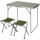 Enero folding camping hiking table 80 x 60 x 70 cm + two chairs green Enero folding camping hiking table 80 x 60 x 70 cm + two chairs green