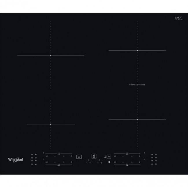 Whirlpool WB B3960 BF hob Black Built-in 59 cm Zone induction hob 4 zone(s) Whirlpool WB B3960 BF hob Black Built-in 59 cm Zone induction hob 4 zone(s)