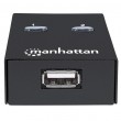 Manhattan USB-A Automatic Sharing Switch, 2x USB-B Ports, 480 Mbps (USB 2.0), Dual Control (Auto-Sensing or Manual), USB powered (no external power supply required), inc 1x 1.5m USB-A to USB-B cable
