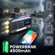 Extralink RADIO AWARYJNE BLUETOOTH SOLARNE Z KORBKA DYNAMO POWERBANK 4000MAH Z LATARKA SOS BT-4000 Portable Analog & digital Black, Orange