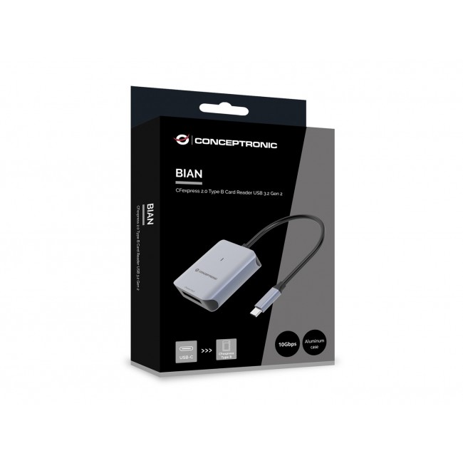 Conceptronic BIAN08G CFexpress 2.0 Type B Card Reader USB 3.2 Gen 2