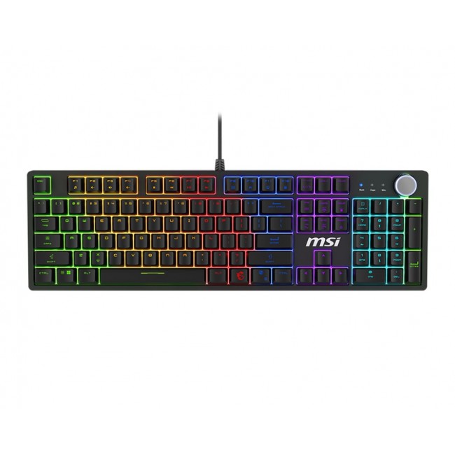 MSI FORGE GK320 RED keyboard Gaming USB QWERTY English Black