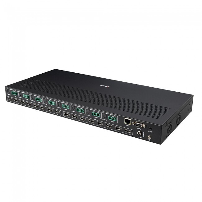 Lindy 38435 matrix switcher AV matrix switcher Built-in display
