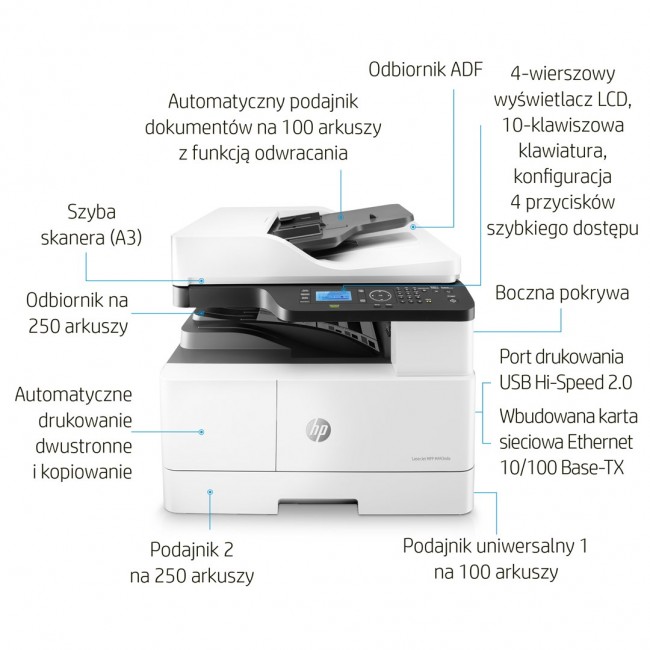 All-in-One Printer HP LaserJet M443nda Laser A3 1200 x 1200 DPI 24 ppm All-in-One Printer HP LaserJet M443nda Laser A3 1200 x 1200 DPI 24 ppm