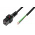 OPEN/IEC C19 Straight Cable 4m black power supply with IEC LOCK