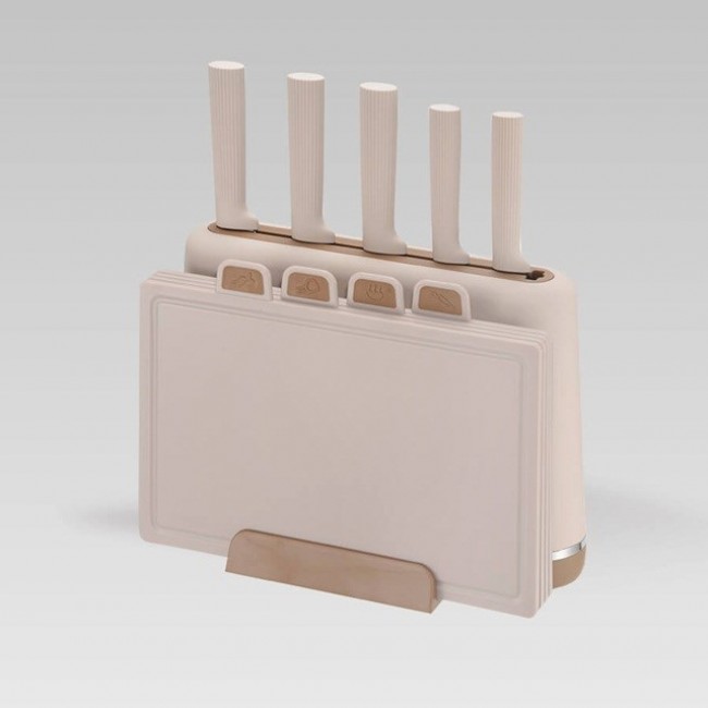 Maestro MR-1412-BEIGE Knife set with block + Cutting board set Beige Maestro MR-1412-BEIGE Knife set with block + Cutting board set Beige