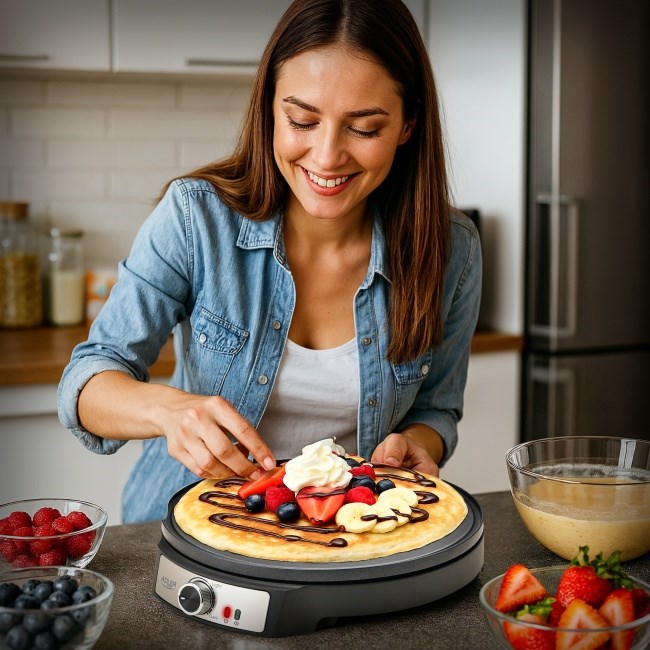Adler AD 3093 Double-Sided Electric Pancake Maker 2 in 1 Black Adler AD 3093 Double-Sided Electric Pancake Maker 2 in 1 Black