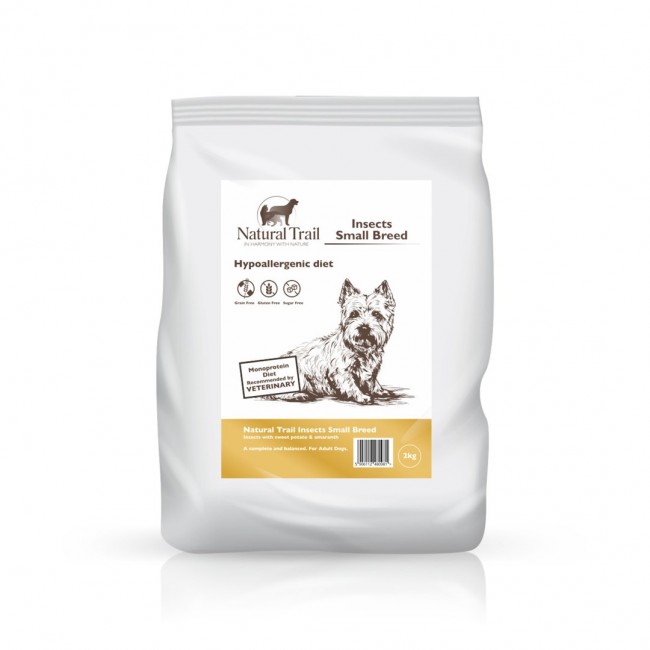 NATURAL TRAIL Insect Small Breed Hypoallergenic Diet - Dry Dog Food - 2 kg NATURAL TRAIL Insect Small Breed Hypoallergenic Diet - Dry Dog Food - 2 kg